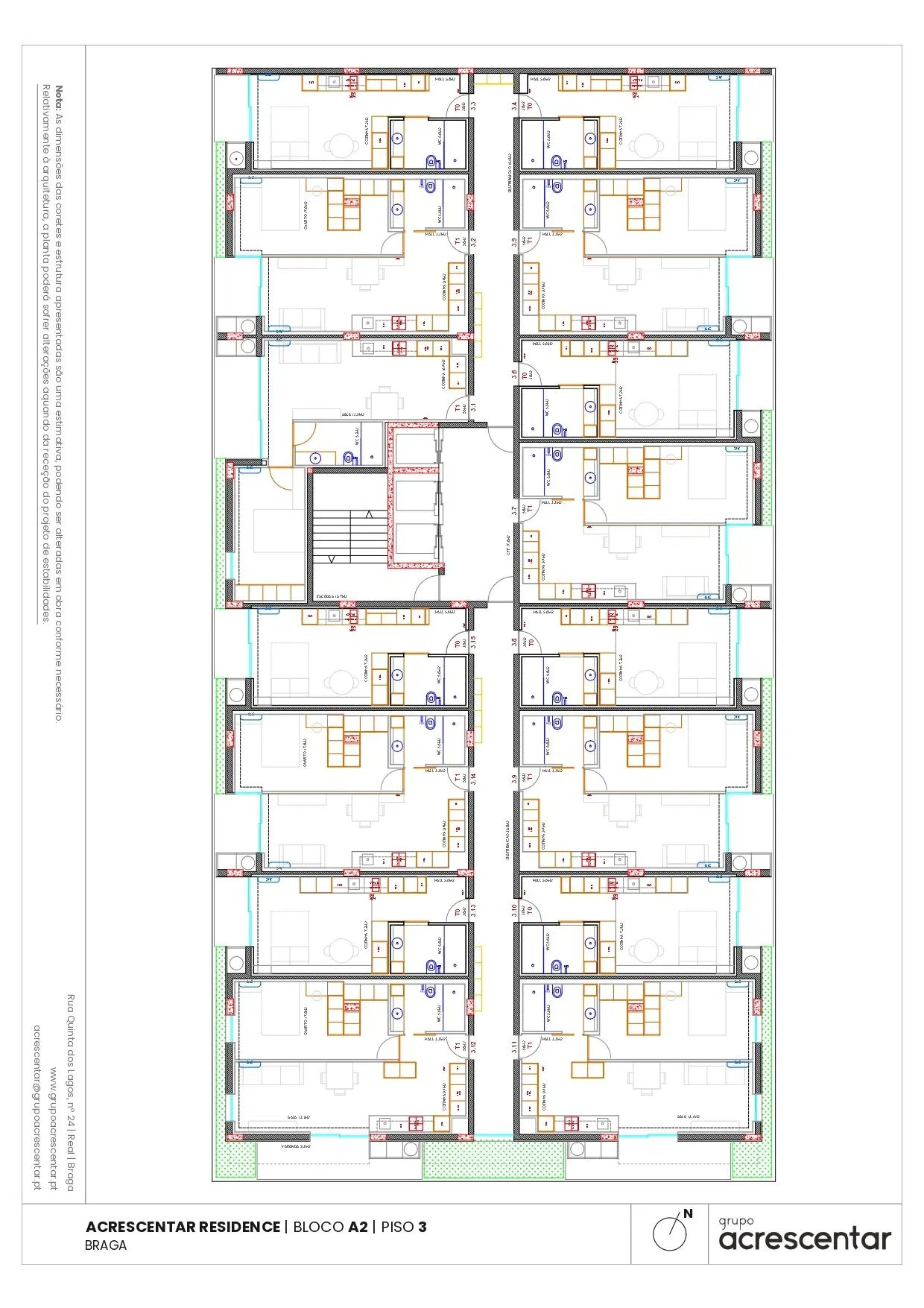 APARTAMENTO TO NOVO - EMPREENDIMENTO FECHADO COM PISCINA E GINÁSIO - S. VITOR (BRAGA) — 15