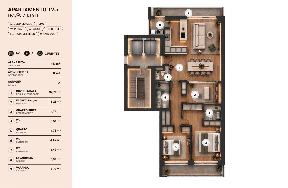 Apartamentos T2+1 no URBAN X Braga | Arquitetura e Exclusividade em Fraião — 20