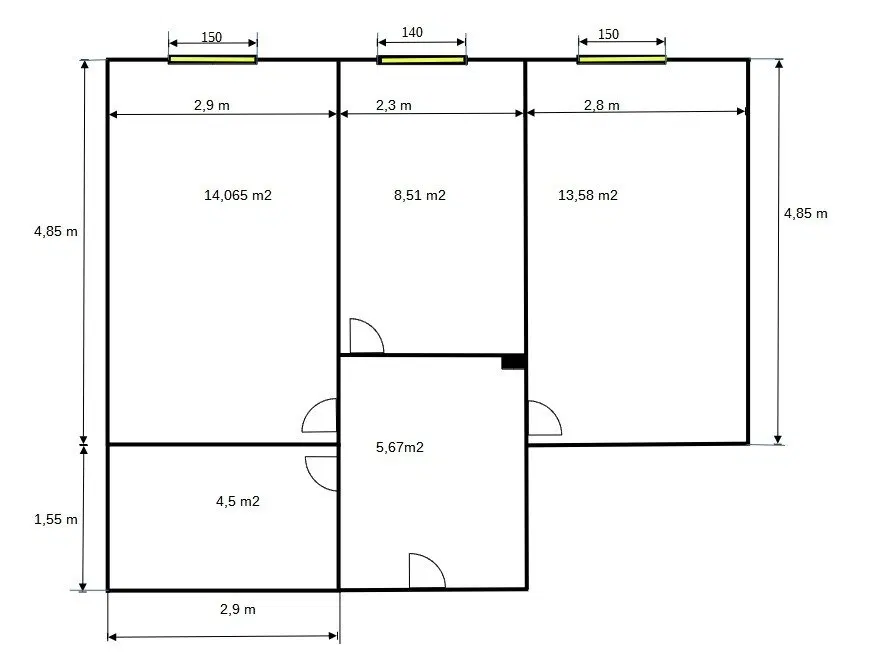 Apartamento T1 à venda na Rua Padre António Vieira – 5.º andar — 11